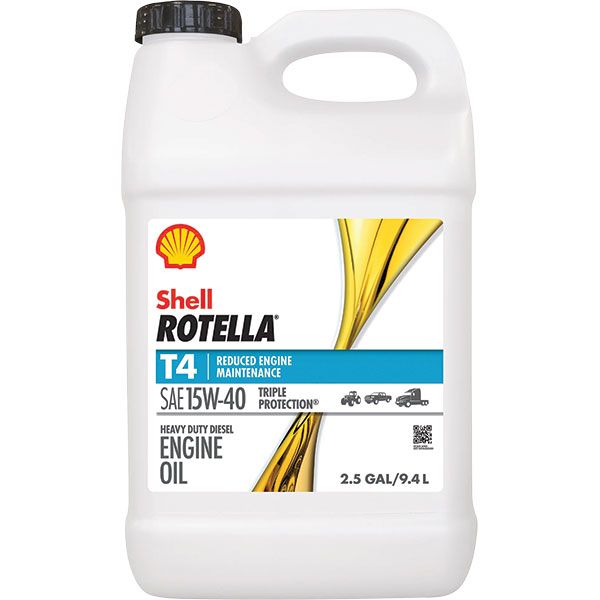 Shell Rotella T4 15W-40 Heavy Duty Diesel Oil - 2.5 Gallon