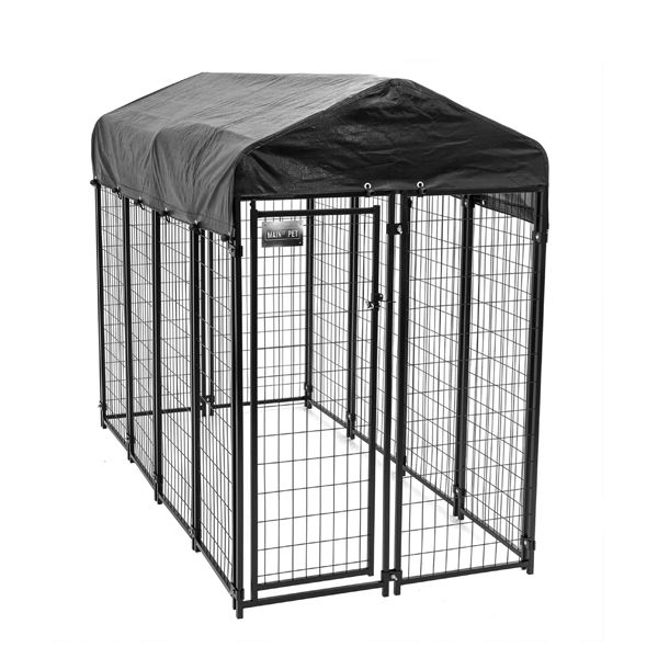 Main St. Pet 6' H x 4' W x 8' D Welded Wire Dog Kennel with Roof